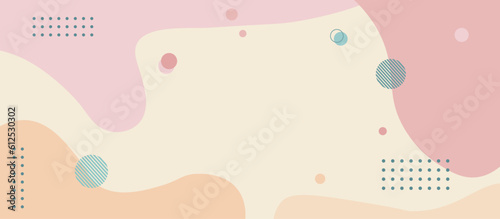 Minimal abstract background vector illustration. Soft earth tone pastel color organic shape with dotted pattern and curve line art. Design for wall art, print, poster, home decor, cover, wallpaper