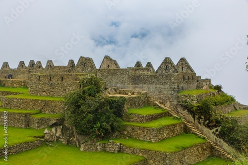 Aerial view of Machu Picchu in Peru