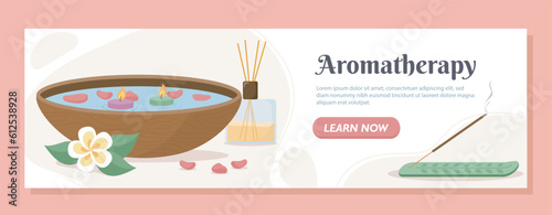 Aromatherapy advertising vector banner
