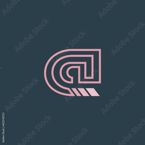 Commercial at(@) initials font logo design for vector, icon, company, business, branding, and others