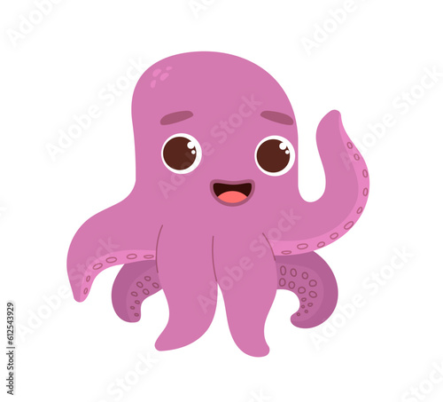 Underwater animal octopus concept
