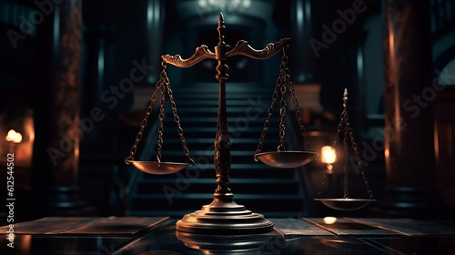 Legal scales , scales of justice. Law concept of Judiciary, Jurisprudence and Justice. .