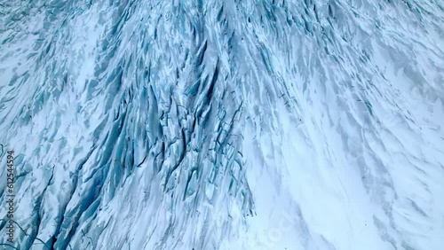 Cinematic 4k Drone shot of an icelandic Glacier photo