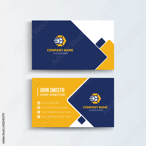 Clean and simple modern Moving business card, Modern simple light business card template with flat user interface. Double-sided creative moving business card template 