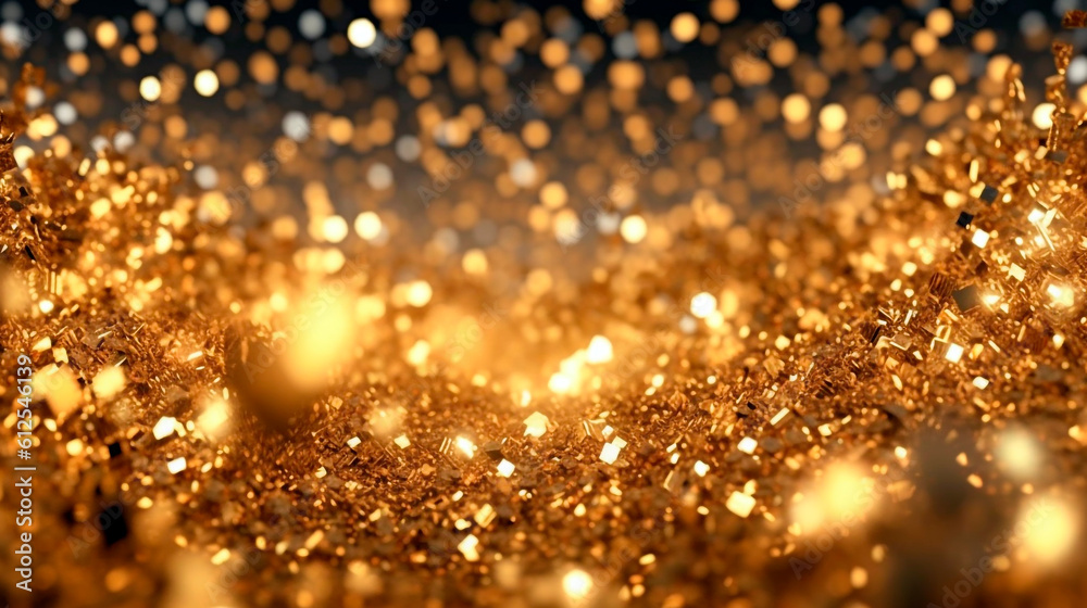golden christmas tree. Generative Ai. golden christmas tree. Generative Ai.