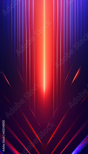 abstract geometric background in blue red color. Created with Generative AI