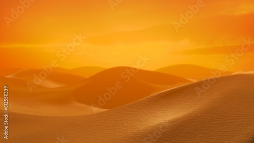 Desert landscape with sand dunes