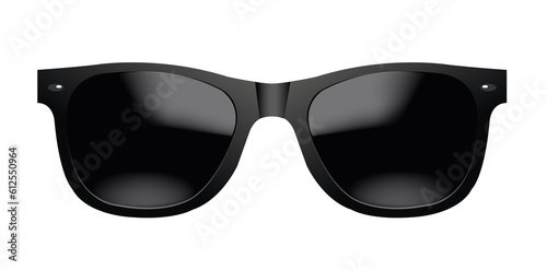 Black Sunglasses And White Background