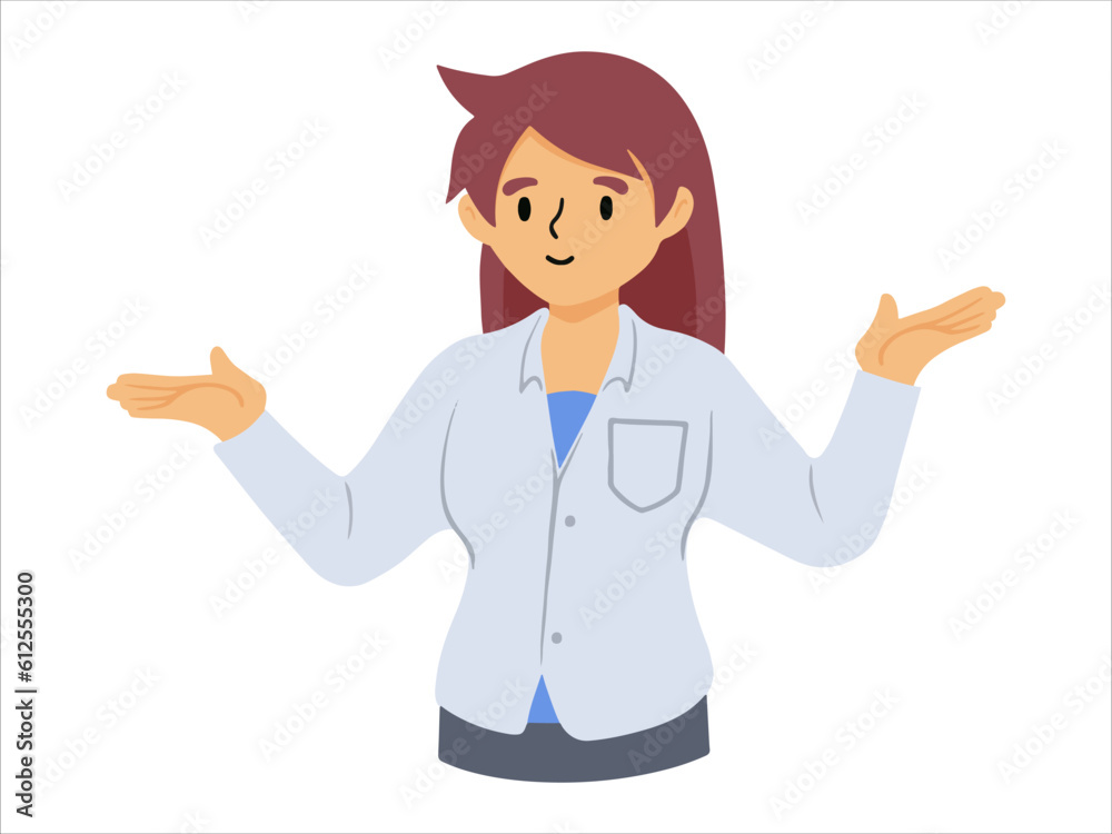 Lecturer character wearing uniform Illustration Lecturer character wearing uniform Illustration