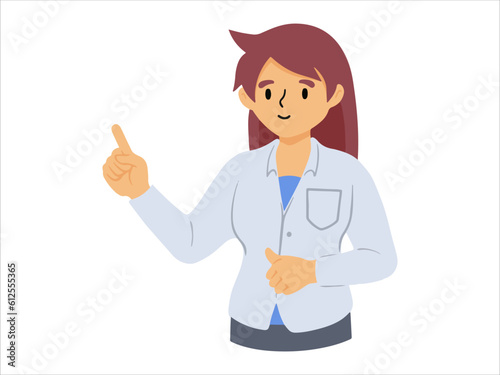 Presentation character Lecturer wearing uniform