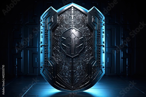 Cybersecurity shield - made with Generative Ai	
