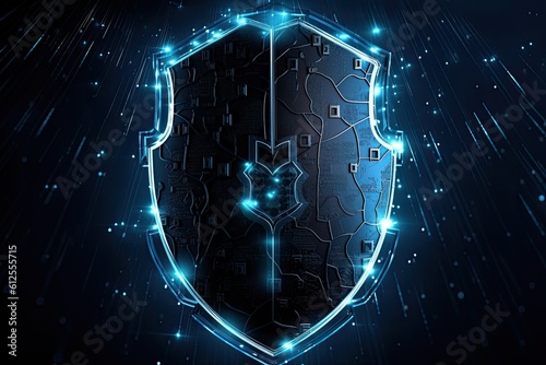 Cybersecurity shield - made with Generative Ai	
