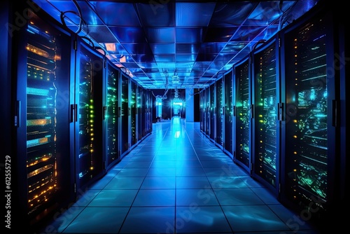 Big Server room - made with Generative Ai	
