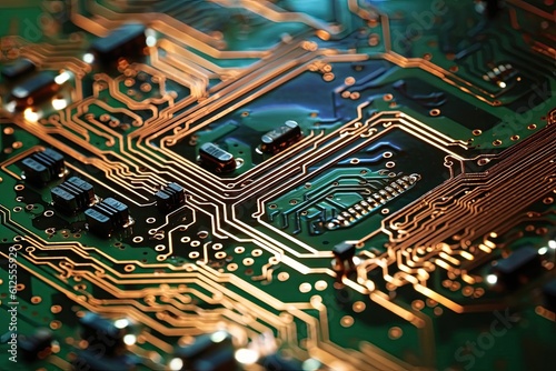  Micro Chip close up View - made with Generative Ai	