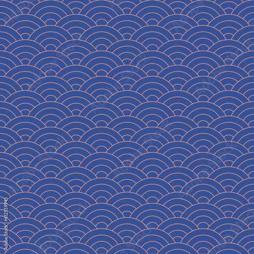 Editable and Seamless Fish Scale/Scallop Pattern (Version 1)