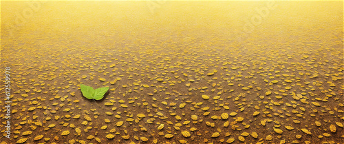 落ち葉の絨毯　Generative AI