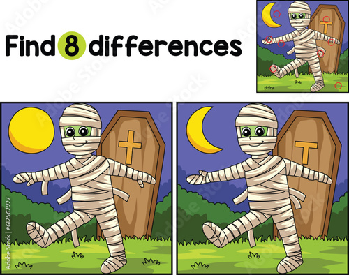 Mummy Halloween Find The Differences