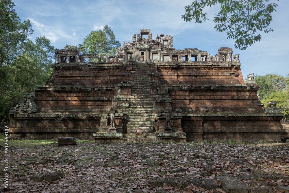 Beautiful shot of the Phimeanakas temple at Angkor Wat temple complex in Cambodia