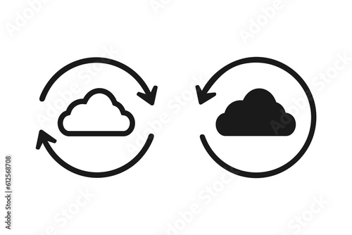 Cloud refresh icon. Illustration vector