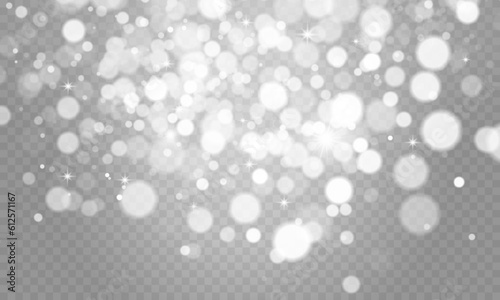 bokeh lights. Transparent blurred shapes. Abstract light effect on a transparent background. Vector illustration EPS10