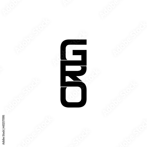 Free Download gro typography letter monogram logo design - GFXLoad