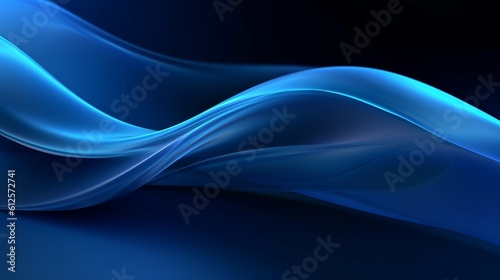 A beautiful modern blue background with lines, curves. Create with generative ai.