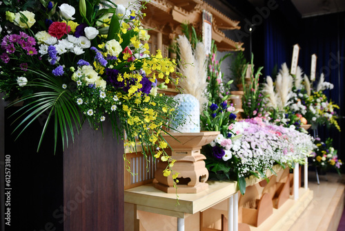 告別式の祭壇