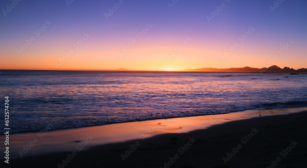 beautiful sunset in a silver in the united states