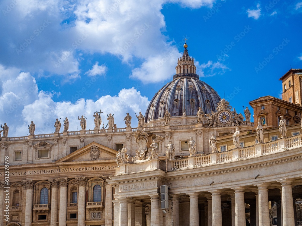 Low-angle view of the Basilica di San Pietro, Italy