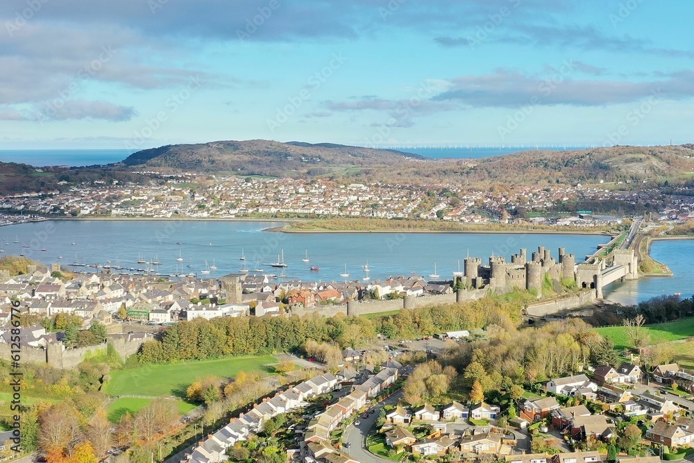Conwy Castle in Conwy town, North Wales