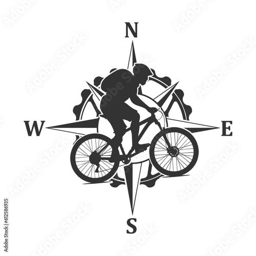 MTB Gear Illustration Clip Art Design Shape. Mountain Bike Sport Silhouette Icon Vector.