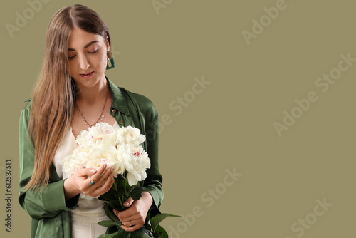 Beautiful young woman with ...