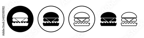 Burger icon vector. hamburger logo icon. fast food icon