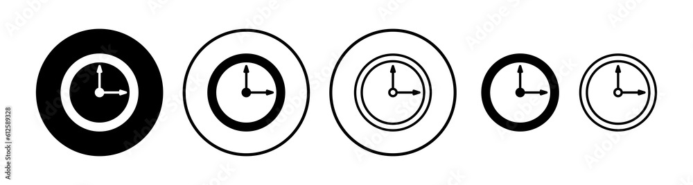 Clock icon. Time icon vector. Clock icon in trendy flat style isolated Clock icon. Time icon vector. Clock icon in trendy flat style isolated