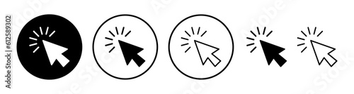 Click icon vector. cursor icon vector. pointer sign