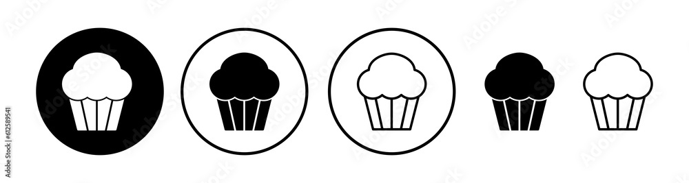 Cup cake icon vector. cake icon. bakery. muffin Cup cake icon vector. cake icon. bakery. muffin