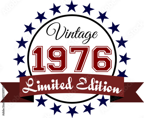 Vintage 1976, Limited Edition Vector Graphic for Birthday, T-shirts, Prints, Invitations, and More