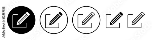Edit icon vector. edit document sign and symbol. pencil