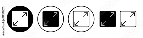 Fullscreen icon vector. expand fullscreen icon