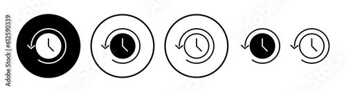 History icon vector. redo history icon
