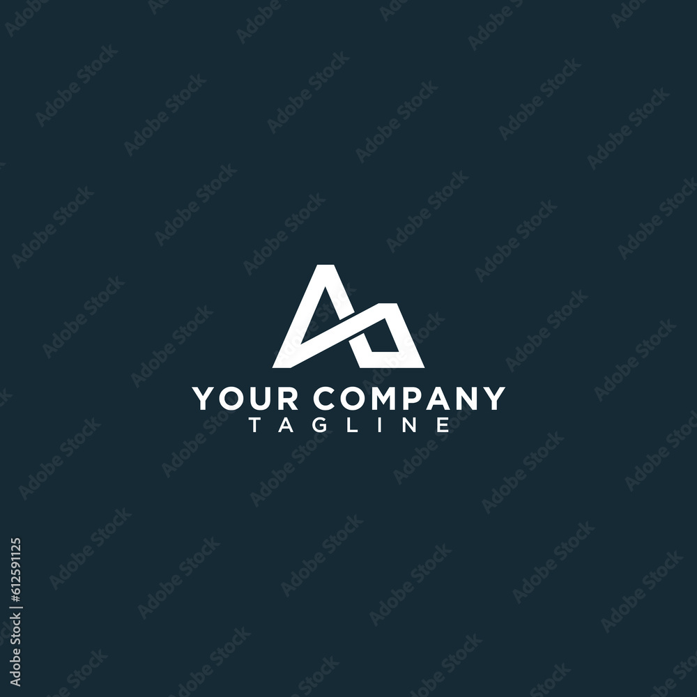 illustration of the initials a with the name of the company and the following tagline that can be used for your business, your company, and others illustration of the initials a with the name of the company and the following tagline that can be used for your business, your company, and others
