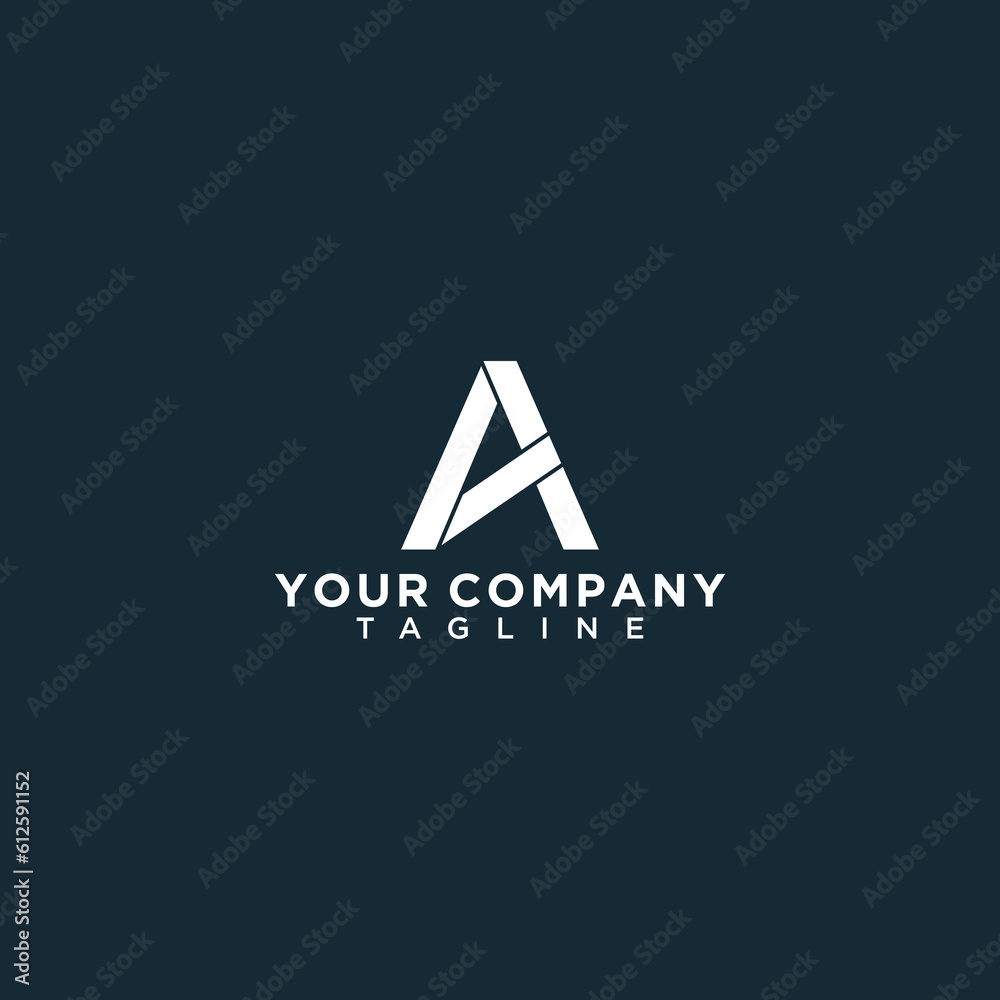 illustration of the initials a with the name of the company and the following tagline that can be used for your business, your company, and others illustration of the initials a with the name of the company and the following tagline that can be used for your business, your company, and others
