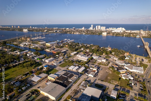 Aerial drone photo of Daytona Beach  Florida
