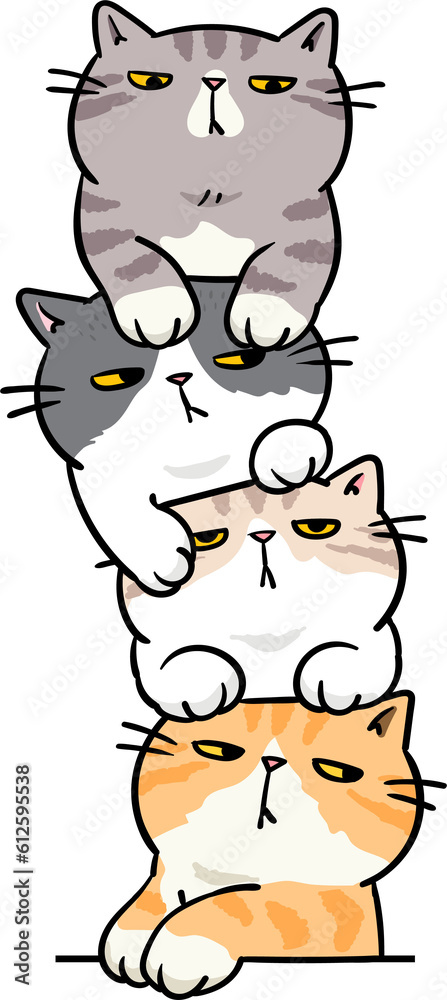 Obraz premium Funny Cartoon Cat