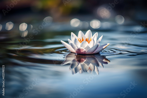 floral background on water