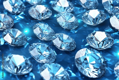 diamonds on blue