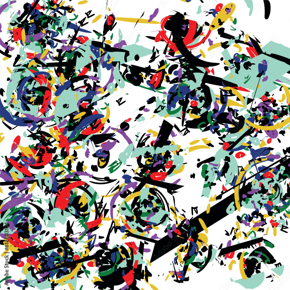 abstract colorful background with spots and stripes