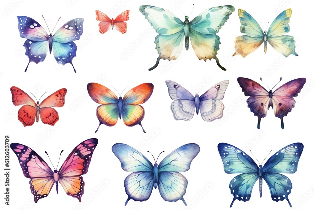 watercolor butterflies background watercolor butterflies background
