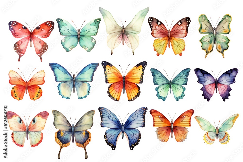 watercolor butterflies background watercolor butterflies background