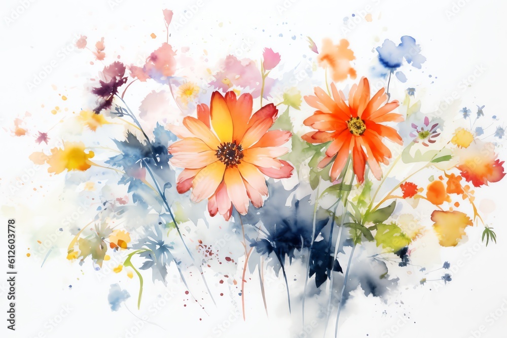 watercolor floral background